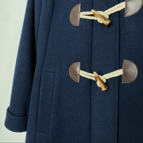 SOLD - MOMO MATERNITY Coat Small Wool Blend Navy Blue - Picture 15 of 16